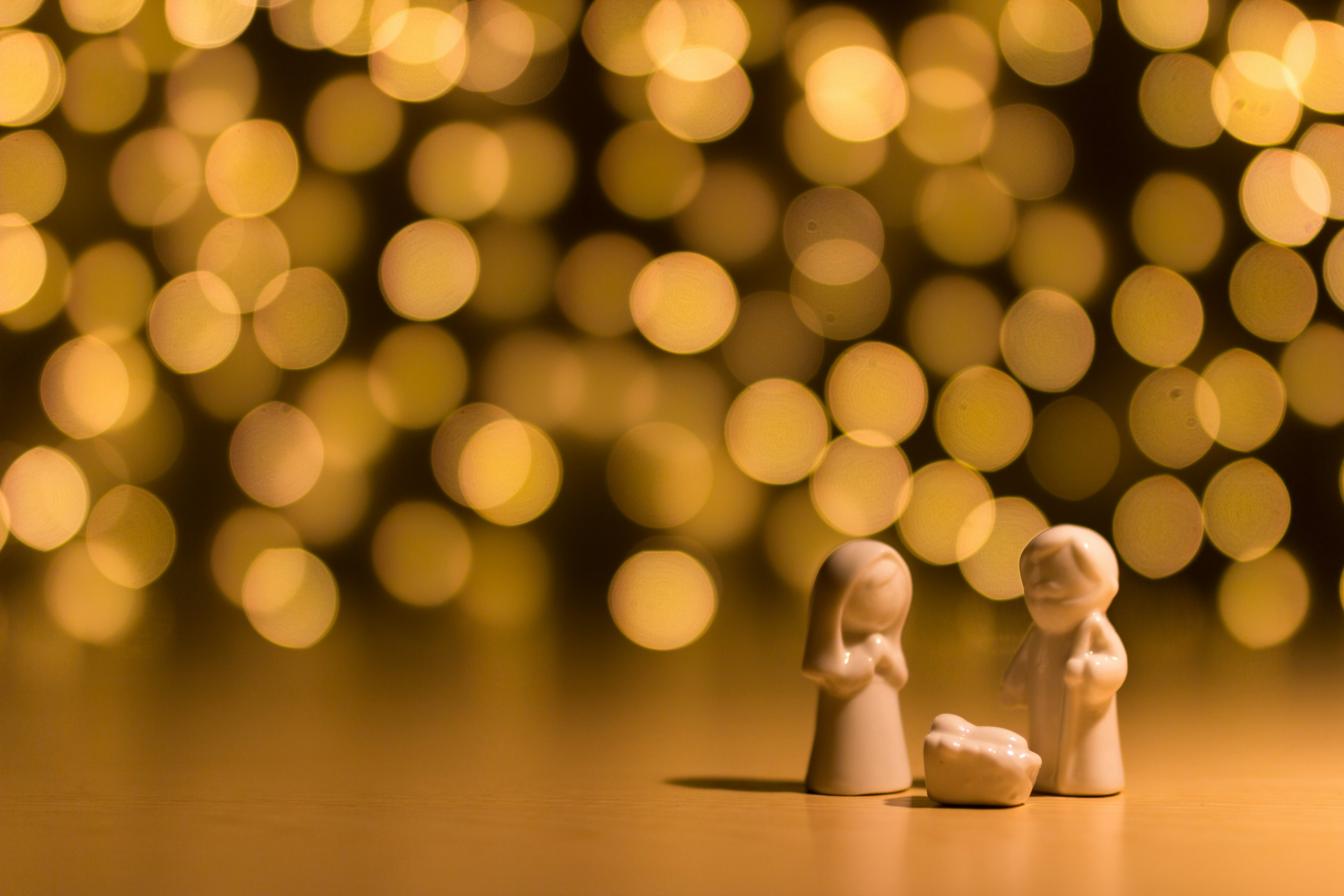 shallow focus photo of the Nativity figurine